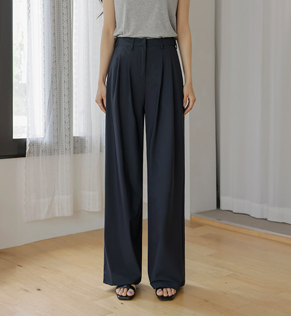 5DA31490HN_Ice Cool Button Spandex Slacks (Short/Basic/Long)