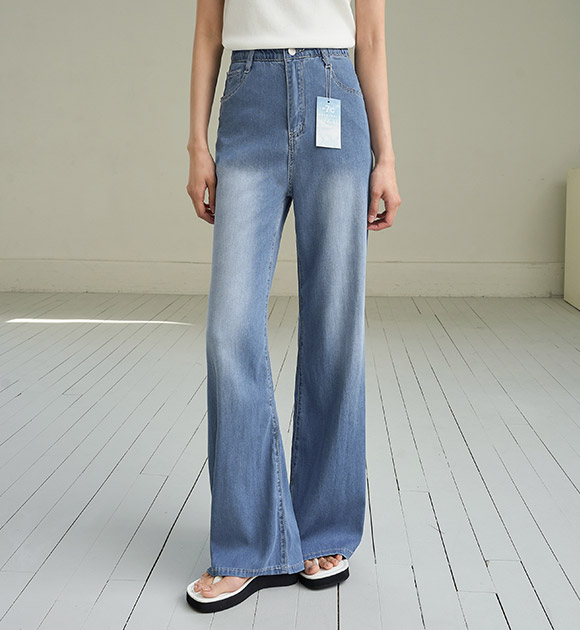 4DA31509NN_Tencel Good Lightweight Banding Wide Pants (Short/Long)