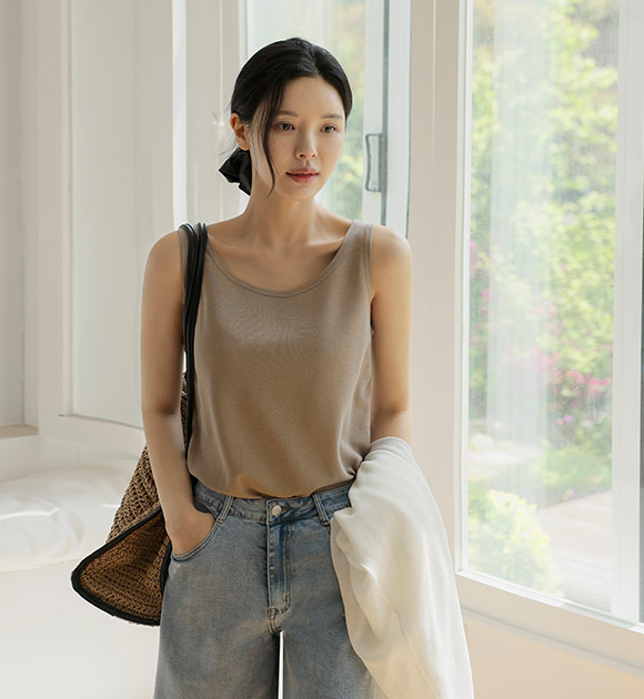 5DD00273NN_Leather Color-block Paper Straw 100% Shoulder Bag