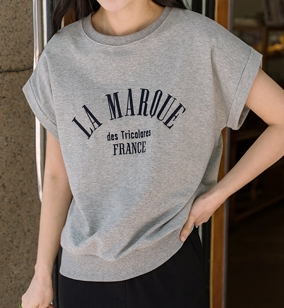 4DA31504NN_Marc Embroidery Short-sleeved Sweatshirt