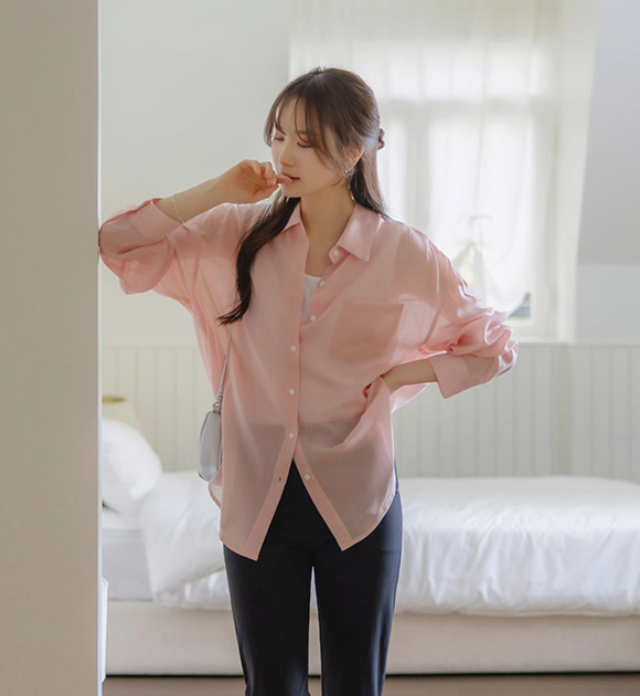 6DA31520HN_Brunce Smooth-Touch Tencel Shirt