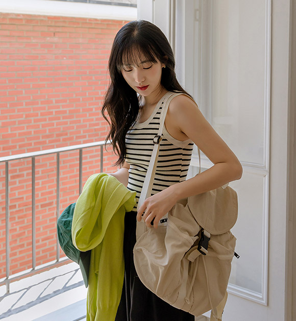 6DA31460JJ_Sally Stretch Ribbed Stripe Tank Top