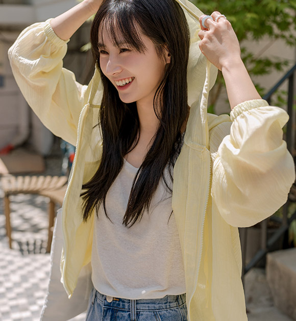4DA31496HR_Sheer Summer Pocket Lightweight Hooded Jumper