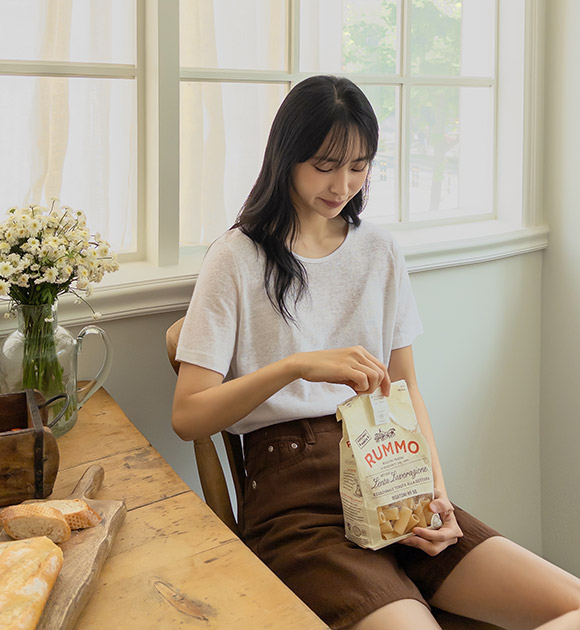 5DA31527NN_[J-BASIC] Summer 2 Linen Round Short-sleeved T-shirt