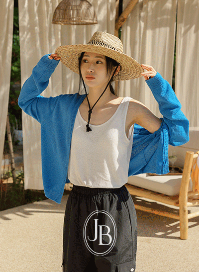 5OA0721LJ_[JUST BETTER] BRcarve Gold Decoration Boucle Cardigan