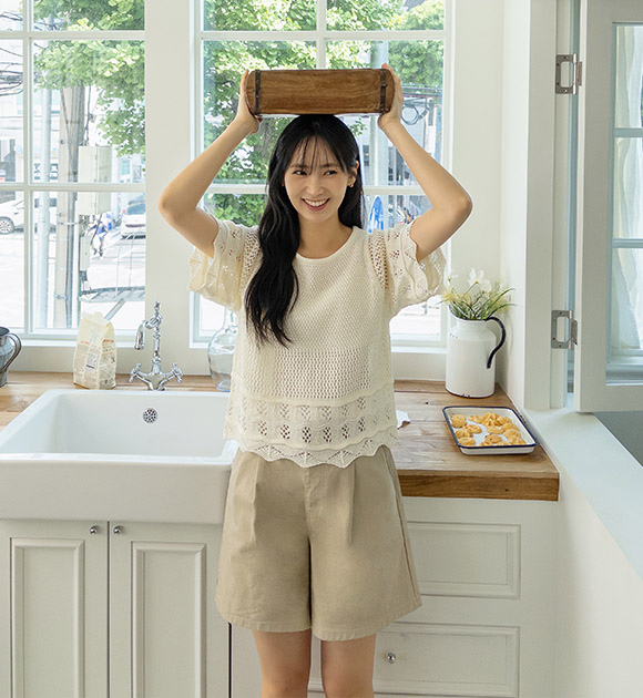 5DA31543HN_Loe Scallop Openwork Knitwear
