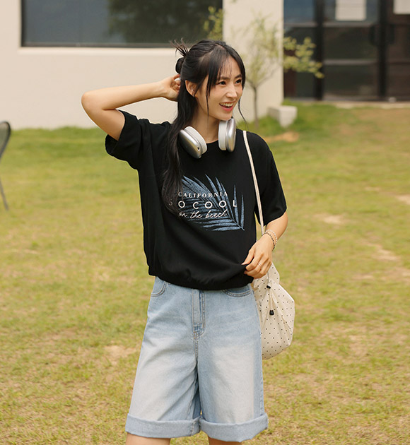 5DA31595HN_Leafy Linen Banding Sweatshirt
