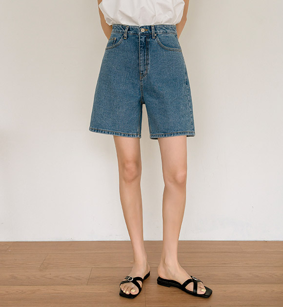 6DA31563JJ_Deep Basic Fit Denim Shorts