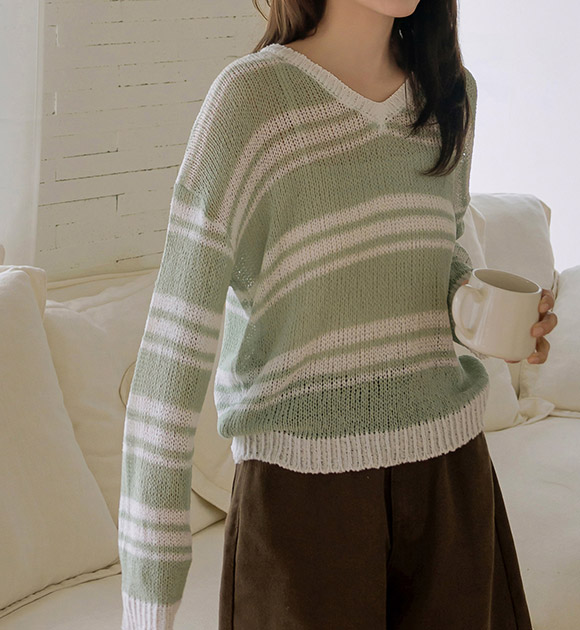 6DA31544JJ_Wappen Stripe Boucle Knitwear