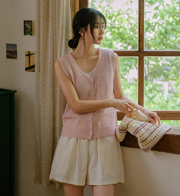 6DA31559JJ_Hermo Boucle Knit Vest
