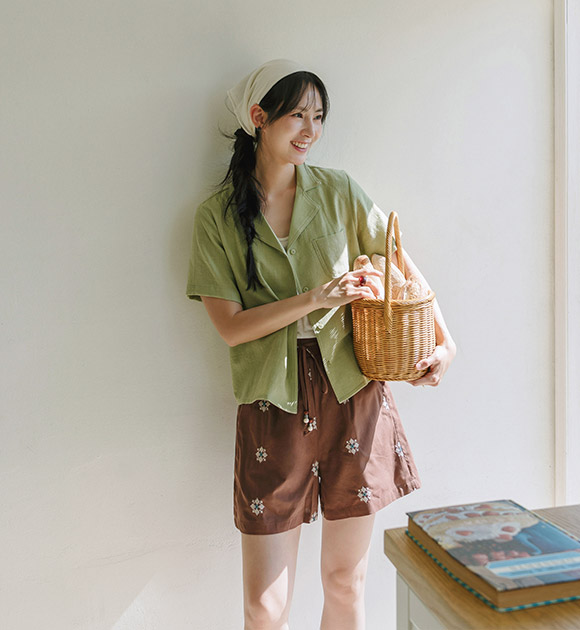 5DA31640HN_Linen Mood Short-sleeved Shirt Jacket