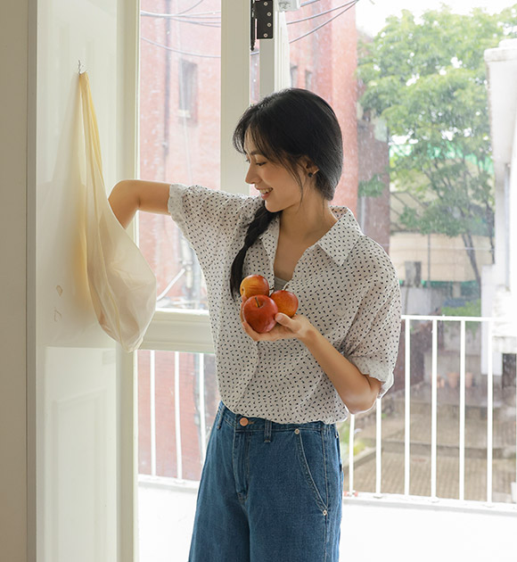 6DD00292NN_Neko See-through Look Ribbon Eco Bag