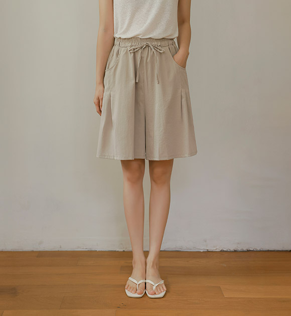6DA31652HN_Mind Pintuck A-Line Skirt Pants