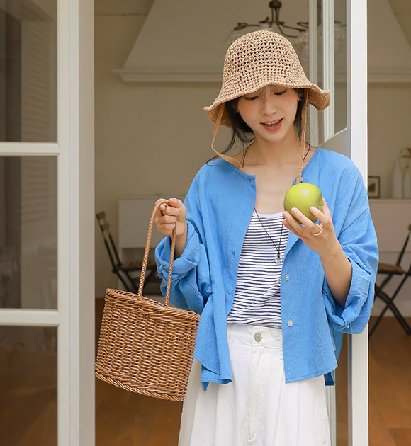 6DA31646CW_Claude Linen Round Shirt