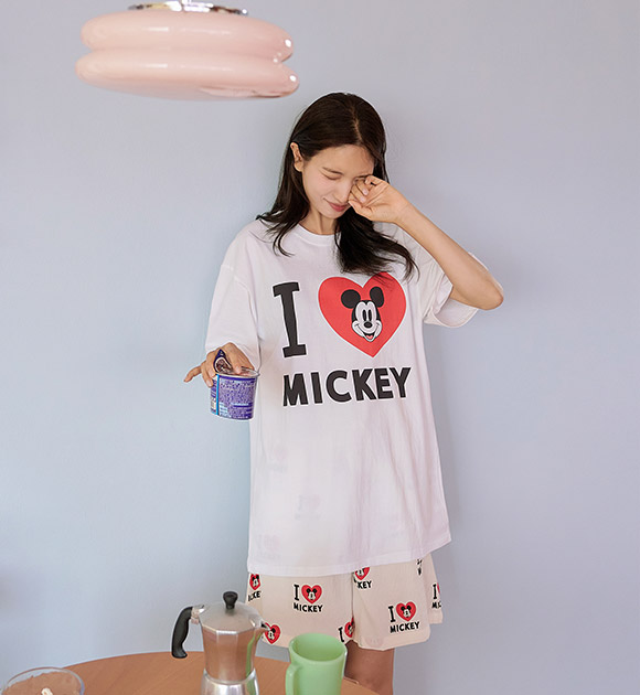 4DA31676NN_I Love Mickey Boxy Short-sleeved T-shirt