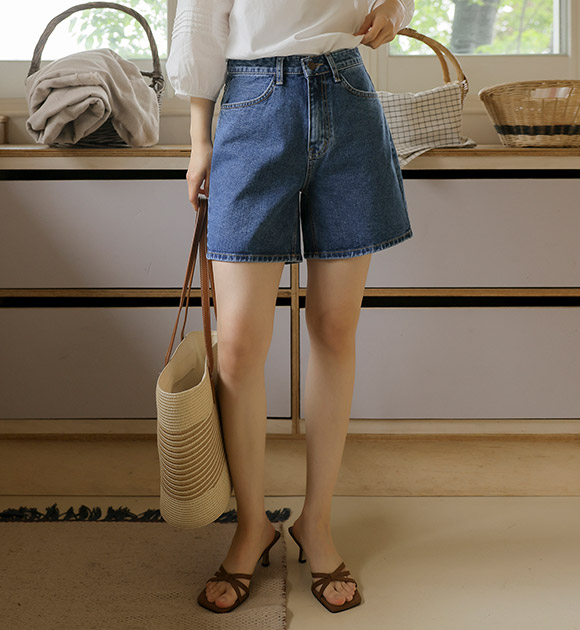 8DA29882LJ_Clean Fit 3 Colors Mid-thigh Denim