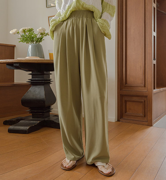 5DA29966NN_Light and Cool Pintuck Banding Pants