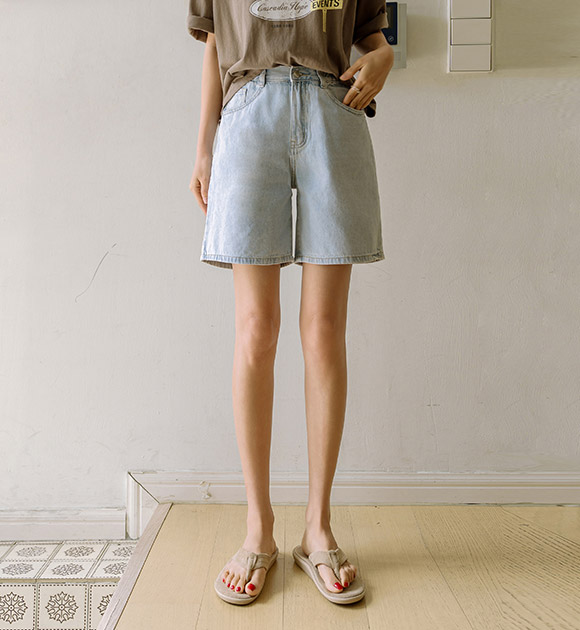 5EJ273HR_Sturdy Jeans Back Banding Mid-thigh Jeans