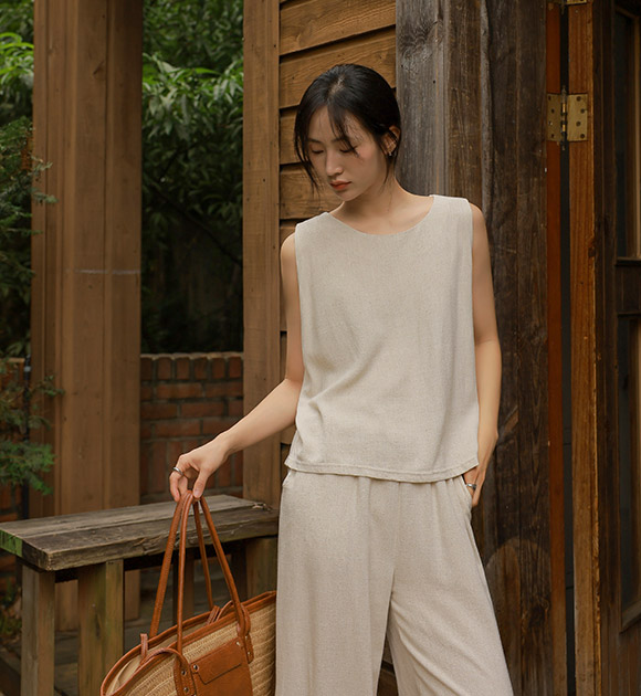 6DA31723JJ_Royna Soft Linen Tank Top