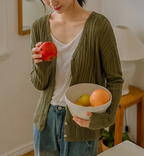 5DA31799JJ_Net Delicate Fit Ribbed Cardigan