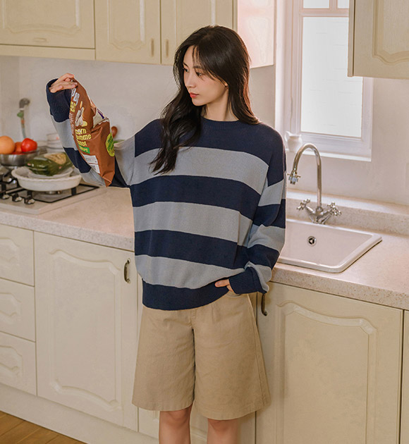 5DA31807JJ_Kent Stripe Long-sleeve Knitwear