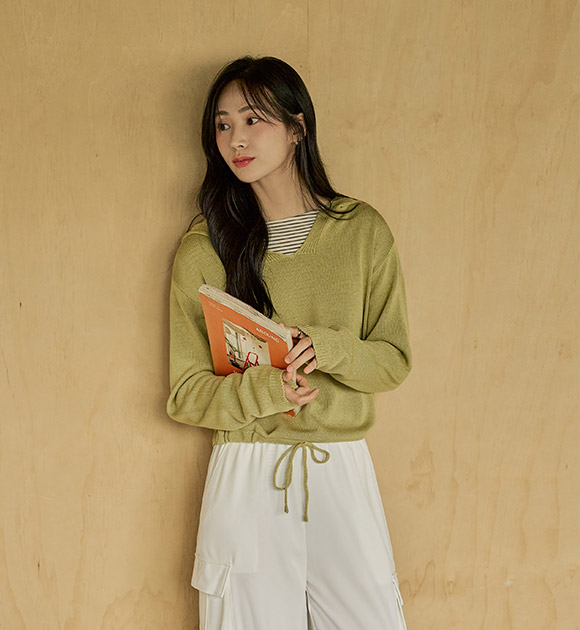 6DA31838NN_Barnett Drawstring Hem Hooded Knitwear