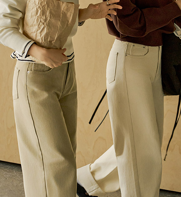 6DA31843HR_Most Roll-up Cotton Wide Pants