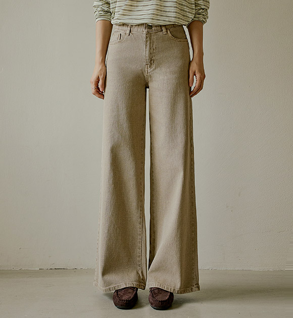 5DA31854HR_Subtle Dyed-wash Spandex Pants