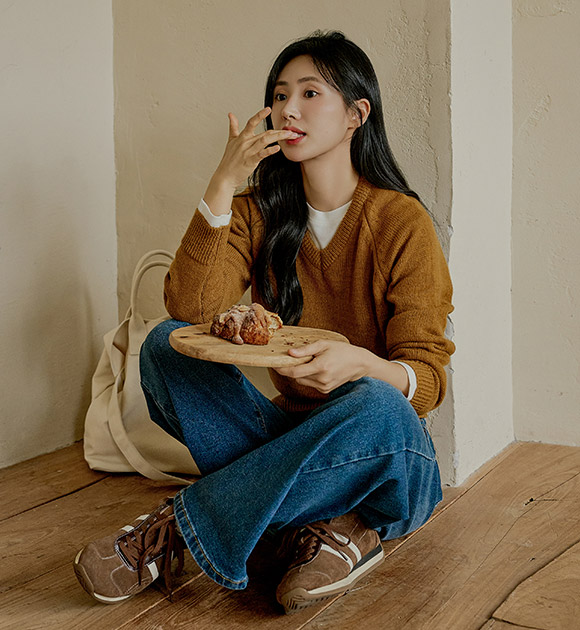 5DA31851HR_Daily Basic V-neck Knitwear