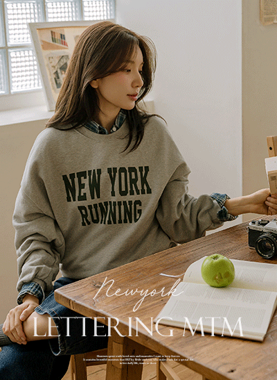 6DA31870HR_New York Running Lettering Sweatshirt