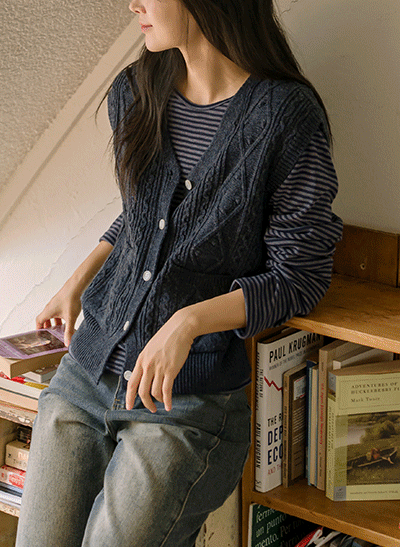 4DA31888HN_Holic Placket Knit Vest