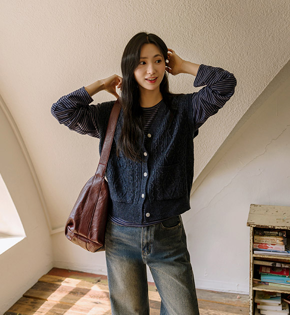 4DA31888HN_Holic Placket Knit Vest