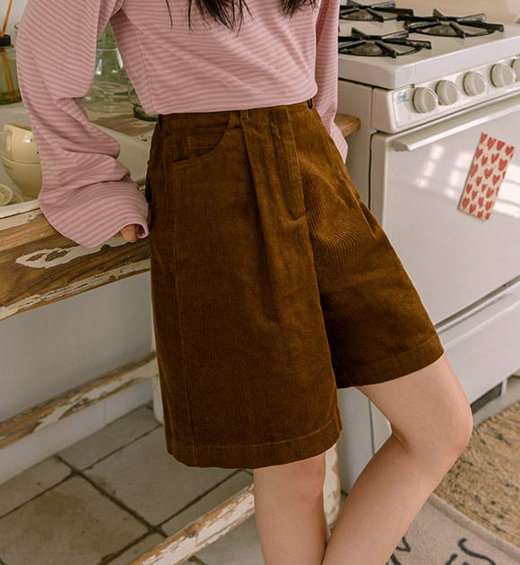 4DA31883NN_Mary Corduroy Half Banding Pants