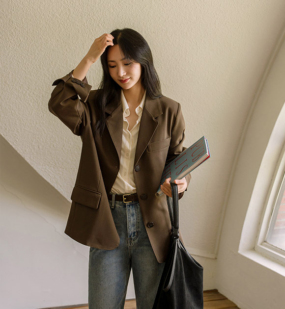 4DA31879HN_Moen Three-button Loose Fit Jacket