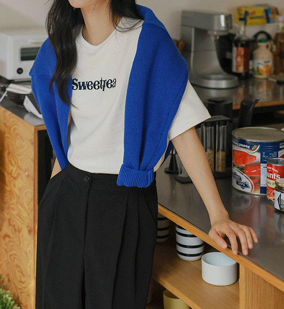 5DA31892HN_Sturdy Embroidery Spandex Short-sleeved T-shirt