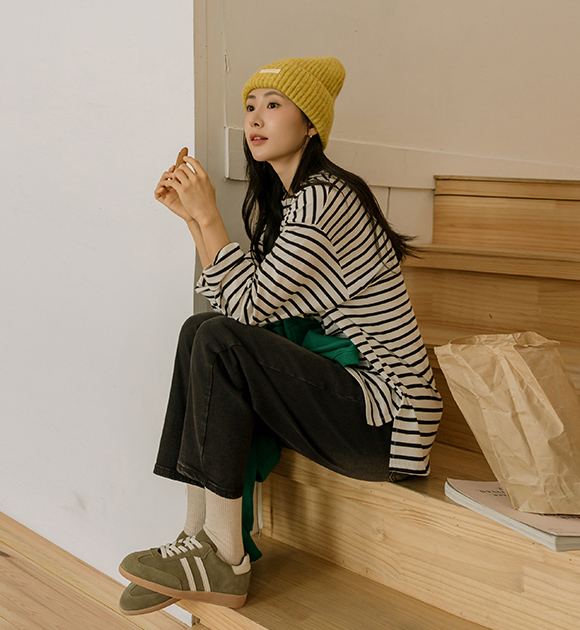 6DD00341HR_Verni Cowhide Line Color-block Sneakers