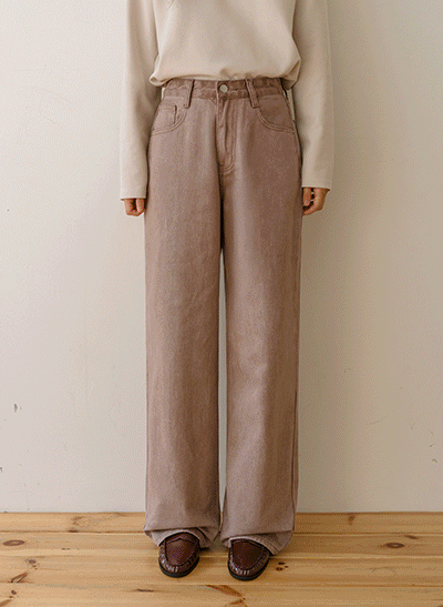 6DA31909HN_Muted Tone Pigment Wide Pants (Short/Long)