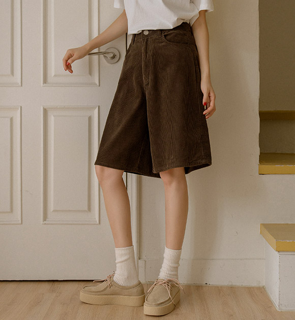 4DA30477JJ_Autumn Corduroy Banding Shorts
