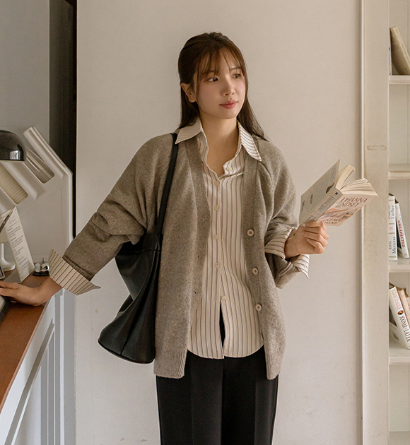 5DA31977HR_Cozy Raglan Half Cardigan