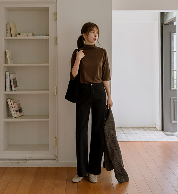 5DA31941NN_Today's Wide Fit Basic Pants (Short/Long)
