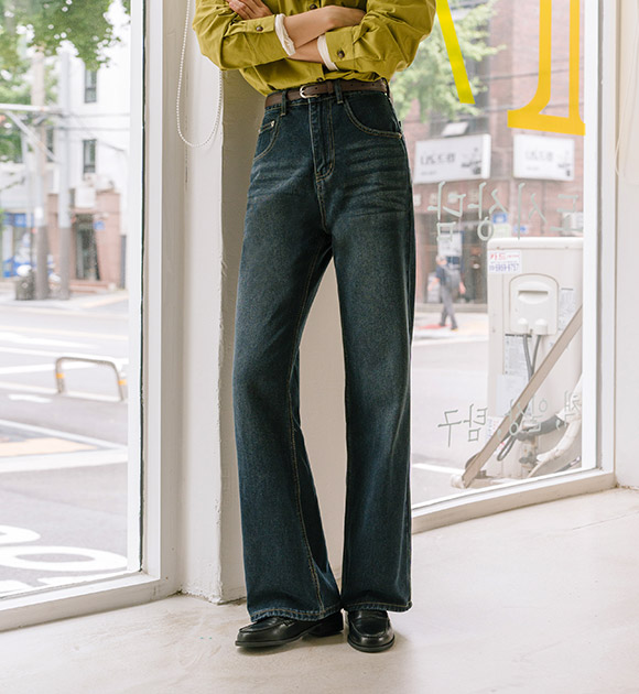 6DA31968NN_Flow Simple Straight Jeans (Short/Basic/Long)