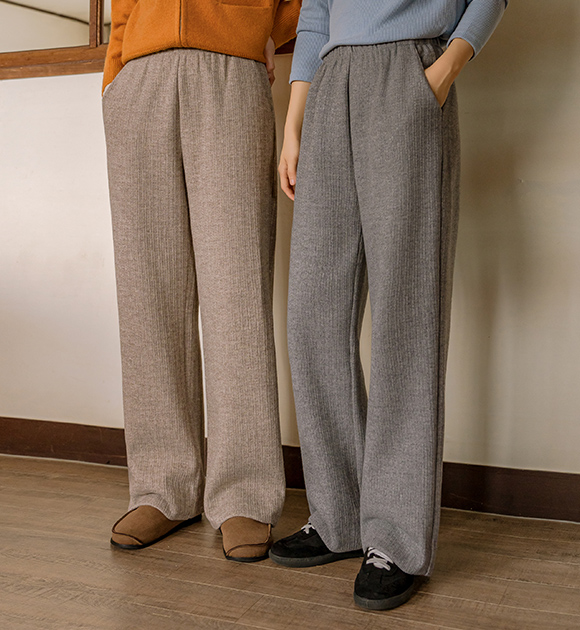 5OA0908HR_[JUST BETTER] Sturdy and Cozy Knit Banding Pants (Short/Long)