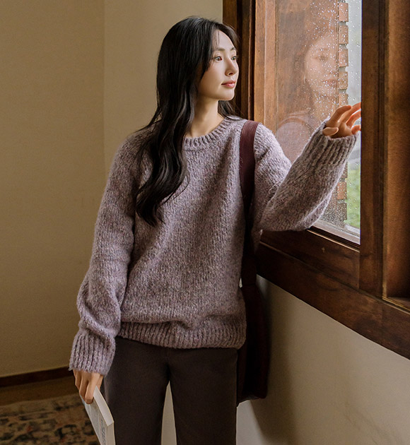5DA31997HR_Mixed Boucle Loose-fit Wool Knitwear