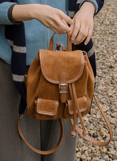 5DD00351HR_Rudy Suede Pocket Mini Backpack