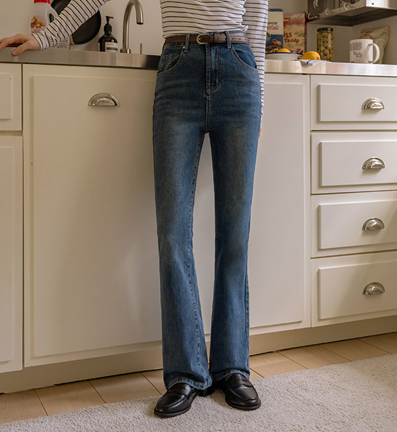6DA32030NN_Slim Fit Maker Bootcut Jeans (Short/Long)
