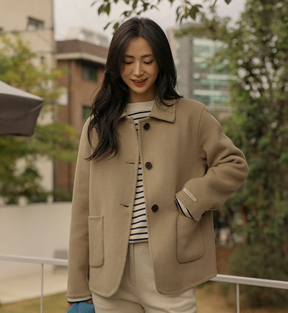 4DA30569JJ_[HANDMADE] Meloning And Half Coat