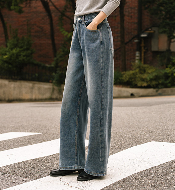 6DA32036NN_Watch Pocket Relaxed Wide-Leg Jeans (Short/Long)