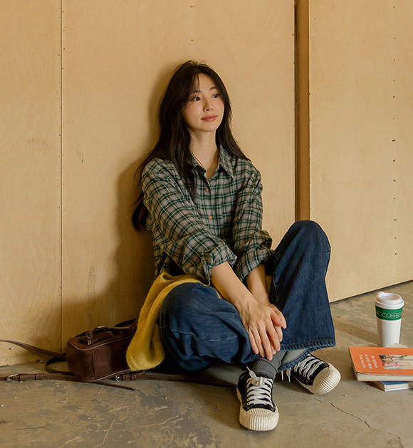 5DA32055CW_Soft Brushed Color Checkered Shirt