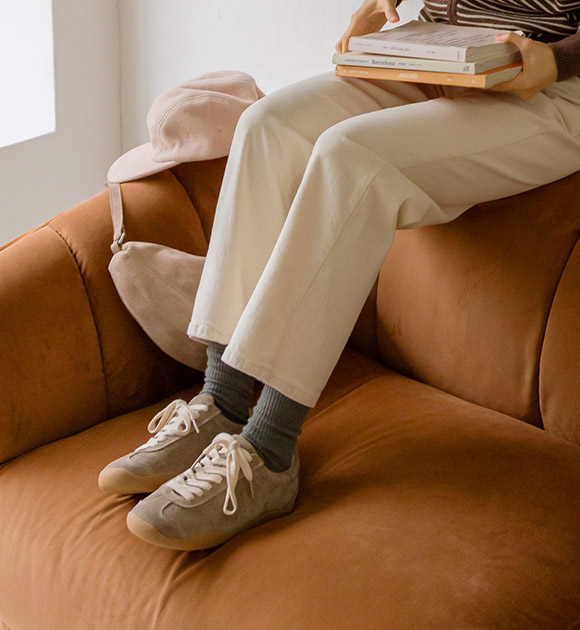 5DD00360CW_Non-slip Cowhide stitch Sneakers