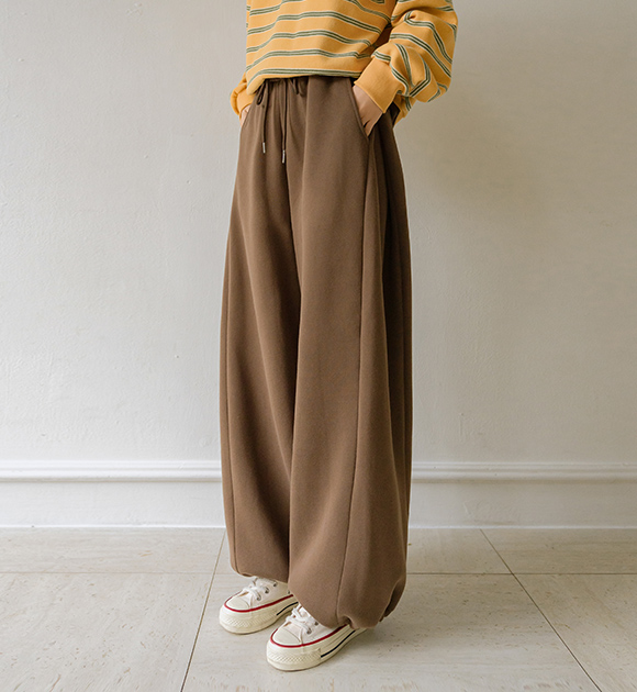 5DA32067HR_Winter Travel Side Pintuck Pocket Brushed Pants (Short/Basic/Long)